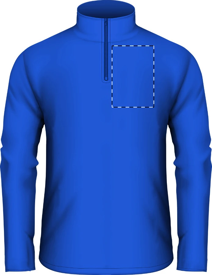 Therma fleecová bunda – blue – tlačová plocha – Ľavá hruď