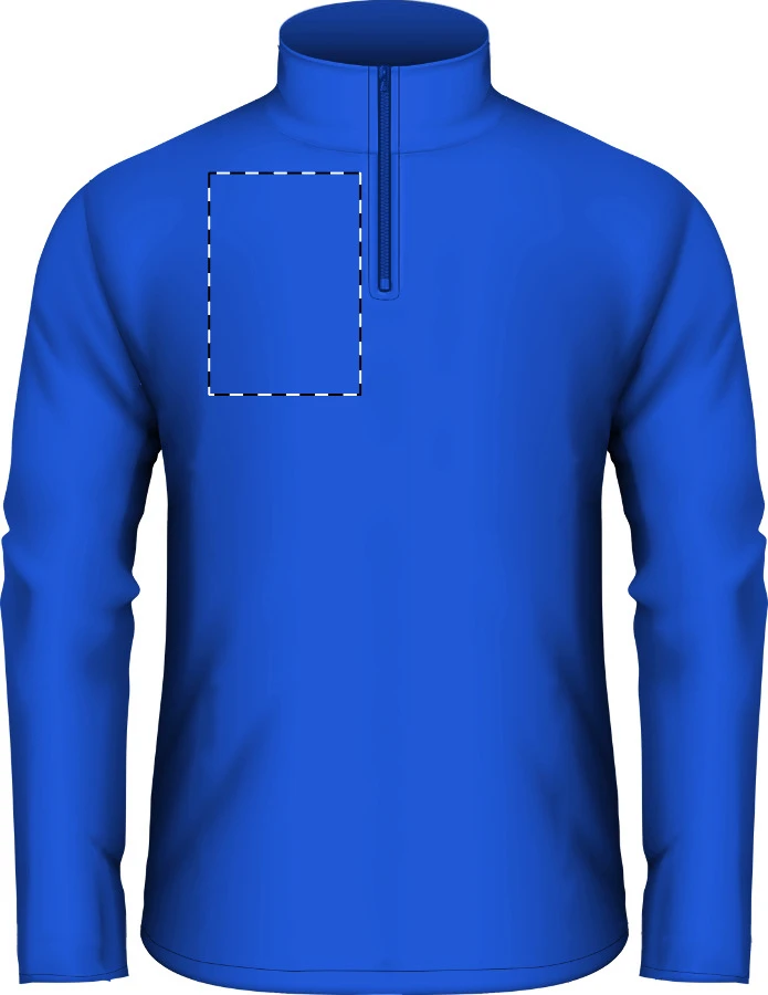 Therma fleecová bunda – blue – tlačová plocha – Pravá hruď