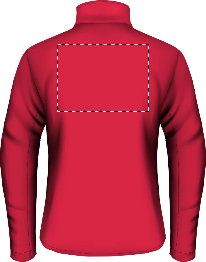 Therma fleecová bunda – red – tlačová plocha – Zadná strana