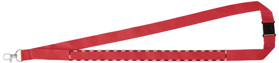 Savent šnúrka na krk – red – tlačová plocha – Pravá stuha - predná strana