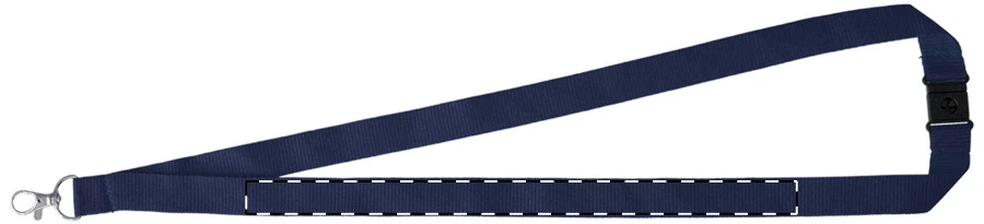 Savent šnúrka na krk – dark blue – tlačová plocha – Pravá stuha - predná strana