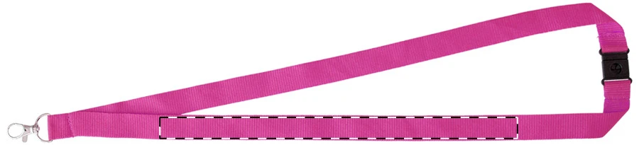 Savent šnúrka na krk – pink – tlačová plocha – Pravá stuha - predná strana
