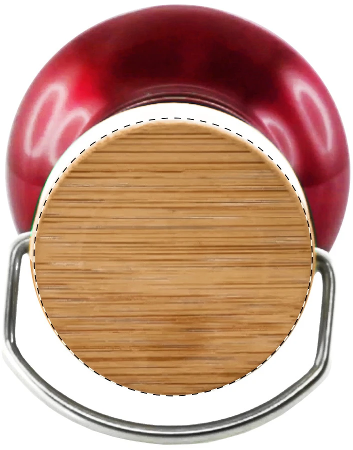 Colman fľaša z nerez ocele – red – tlačová plocha – Bambusová časť