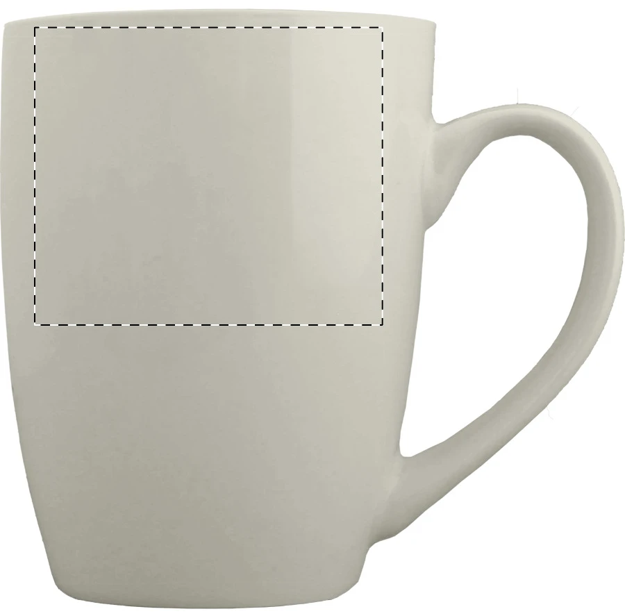 Artemis porcelánový hrnček – white – tlačová plocha – Pravák