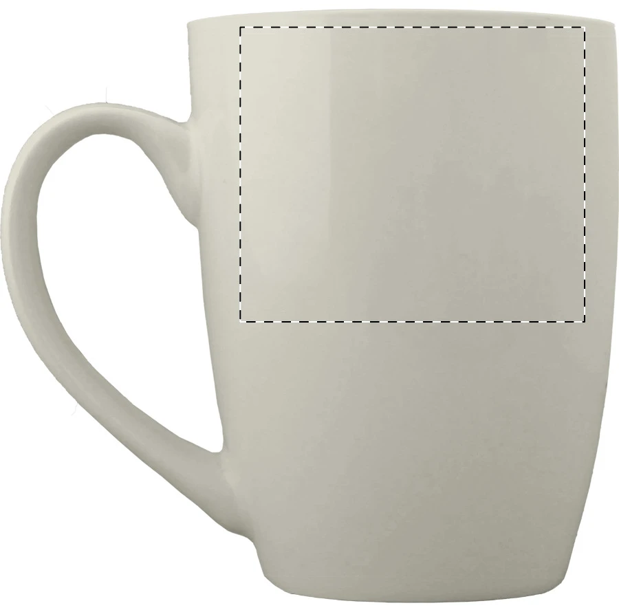 Artemis porcelánový hrnček – white – tlačová plocha – Ľavák