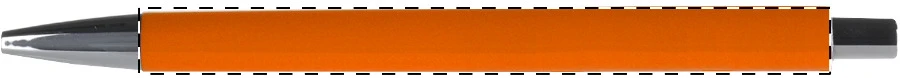 Insta guľôčkové pero – orange – tlačová plocha – Na telo - opačná strana klipu