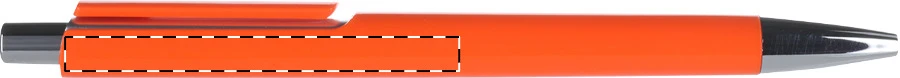 Insta guľôčkové pero – orange – tlačová plocha – Pod klipom - pre ľaváka
