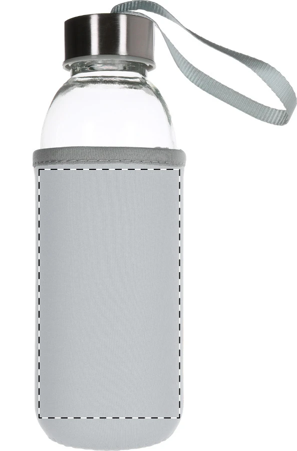 Ganga sklenená flaša – white – tlačová plocha – Predná strana puzdra