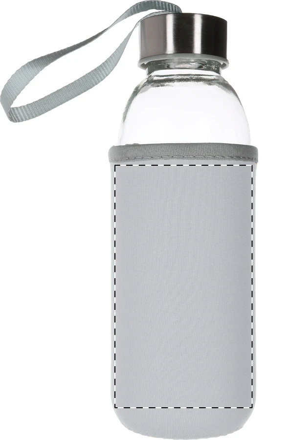 Ganga sklenená flaša – white – tlačová plocha – Zadná strana puzdra