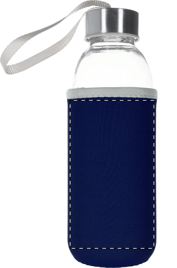 Ganga sklenená flaša – dark blue – tlačová plocha – Zadná strana puzdra