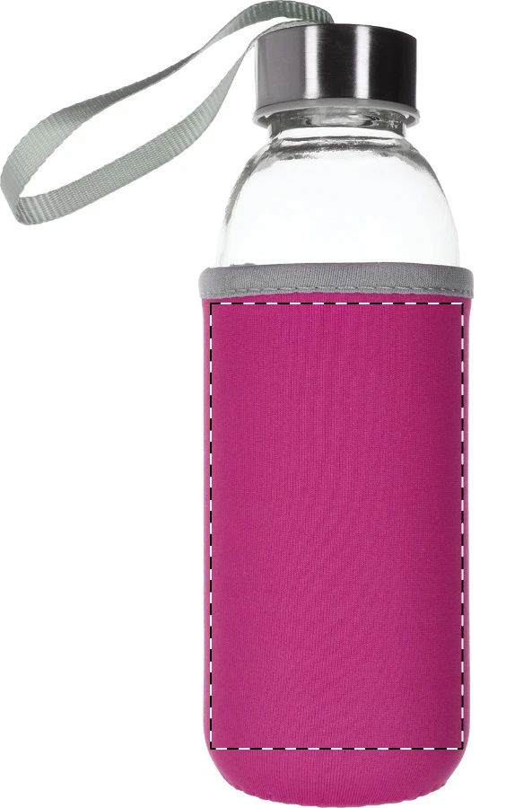 Ganga sklenená flaša – pink – tlačová plocha – Zadná strana puzdra