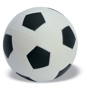 Antistressová lopta - futbalová lopta - white/black