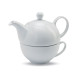 Biela keramická čajová súprava - white 2