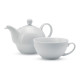 Biela keramická čajová súprava - white 5