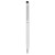 Hliníkové guľôčkové pero s dotykovou špičkou, farba - white