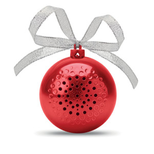Reproduktor - vianočná guľa - red