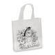 Mini nákupná taška so šiestimi fixkami - white 3