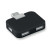 Štvorportový USB rozbočovač - farba čierna