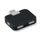 Štvorportový USB rozbočovač - čierna