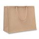 Laminovaná nákupná taška z juty - beige