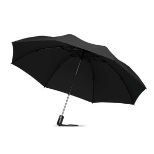 Skladací obojstranný dáždnik - čierna