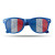 Slnečné okuliare s vlajkami, farba - royal blue
