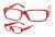 Eyeglass frame, farba - red