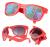 Foldable sunglasses, farba - red