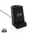 Light up bezdrôtovo nabíjací stojanček na telefón a perá 5W - XD Collection, farba - čierna