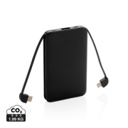 Vrecková powerbanka 5 000 mAh s integrovaným káblom - XD Collection