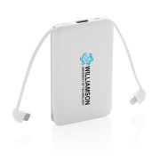 Vrecková powerbanka 5 000 mAh s integrovaným káblom - XD Collection