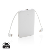 Vrecková powerbanka 5 000 mAh s integrovaným káblom - XD Collection