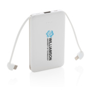 Vrecková powerbanka 5 000 mAh s integrovaným káblom - XD Collection