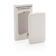 Vrecková powerbanka 5 000 mAh s integrovaným káblom - XD Collection
