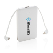 Vrecková powerbanka 5 000 mAh s integrovaným káblom - XD Collection