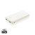 Vrecková powerbanka s vysokou hustotou batérie 10 000 mAh - XD Collection, farba - biela