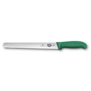 Victorinox Fibrox Nárezový nôž - zúbkované ostrie zelený