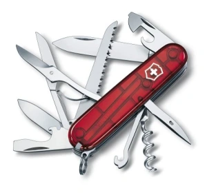 Victorinox  Huntsman - transparentný červený
