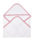 Uterák s kapucnňou pre bábätká - SG - Towels, farba - white/baby pink, veľkosť - One Size