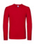 Tričko s dlhými rukávmi #E150 - B&C, farba - red, veľkosť - S