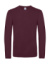 Tričko s dlhými rukávmi #E190 - B&C, farba - burgundy, veľkosť - M