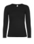 Dámske tričko s dlhými rukávmi #E150 - B&C, farba - čierna, veľkosť - S