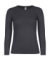Dámske tričko s dlhými rukávmi #E150 - B&C, farba - dark grey, veľkosť - XS