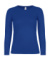 Dámske tričko s dlhými rukávmi #E150 - B&C, farba - royal blue, veľkosť - XS