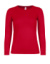 Dámske tričko s dlhými rukávmi #E150 - B&C, farba - red, veľkosť - XS