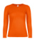 Dámske tričko s dlhými rukávmi #E150 - B&C, farba - orange, veľkosť - S