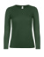 Dámske tričko s dlhými rukávmi #E150 - B&C, farba - bottle green, veľkosť - XS