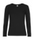 Dámske tričko s dlhými rukávmi #E190 - B&C, farba - čierna, veľkosť - XS