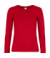 Dámske tričko s dlhými rukávmi #E190 - B&C, farba - red, veľkosť - XS
