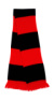 Pletený šál<P/> - Result, farba - red/black, veľkosť - One Size